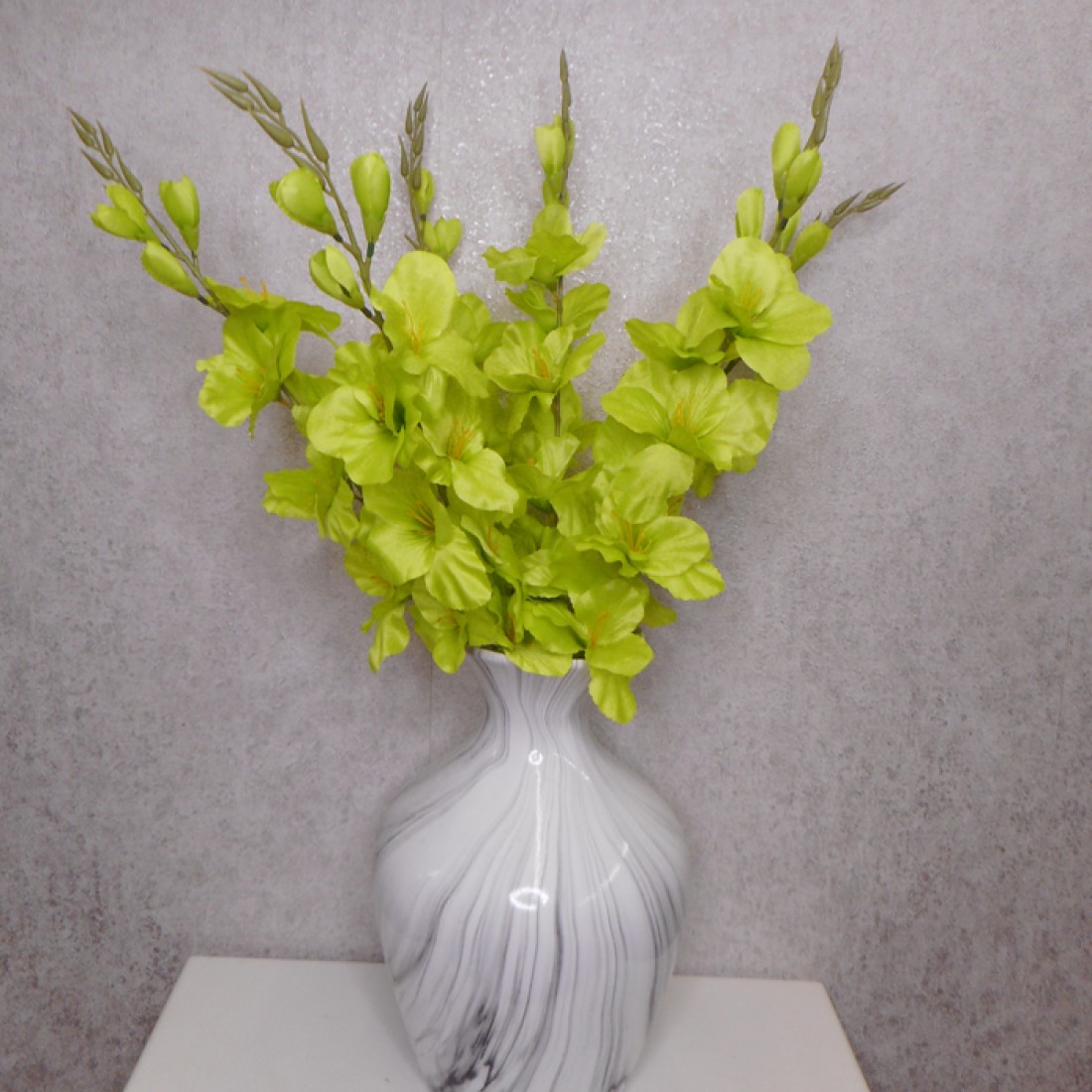 Artificial Gladiola Lime Green 79cm Artificial Flowers